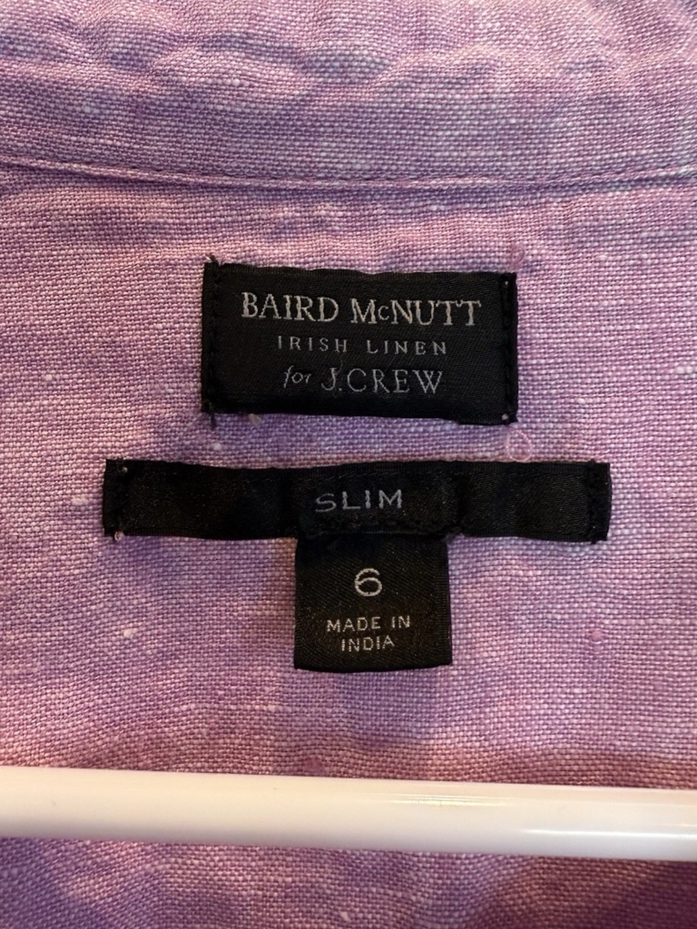 J.Crew Baird McNutt 100% Irish Linen Shirt 6 Slim Fit Orchid Purple - Picture 3 of 9